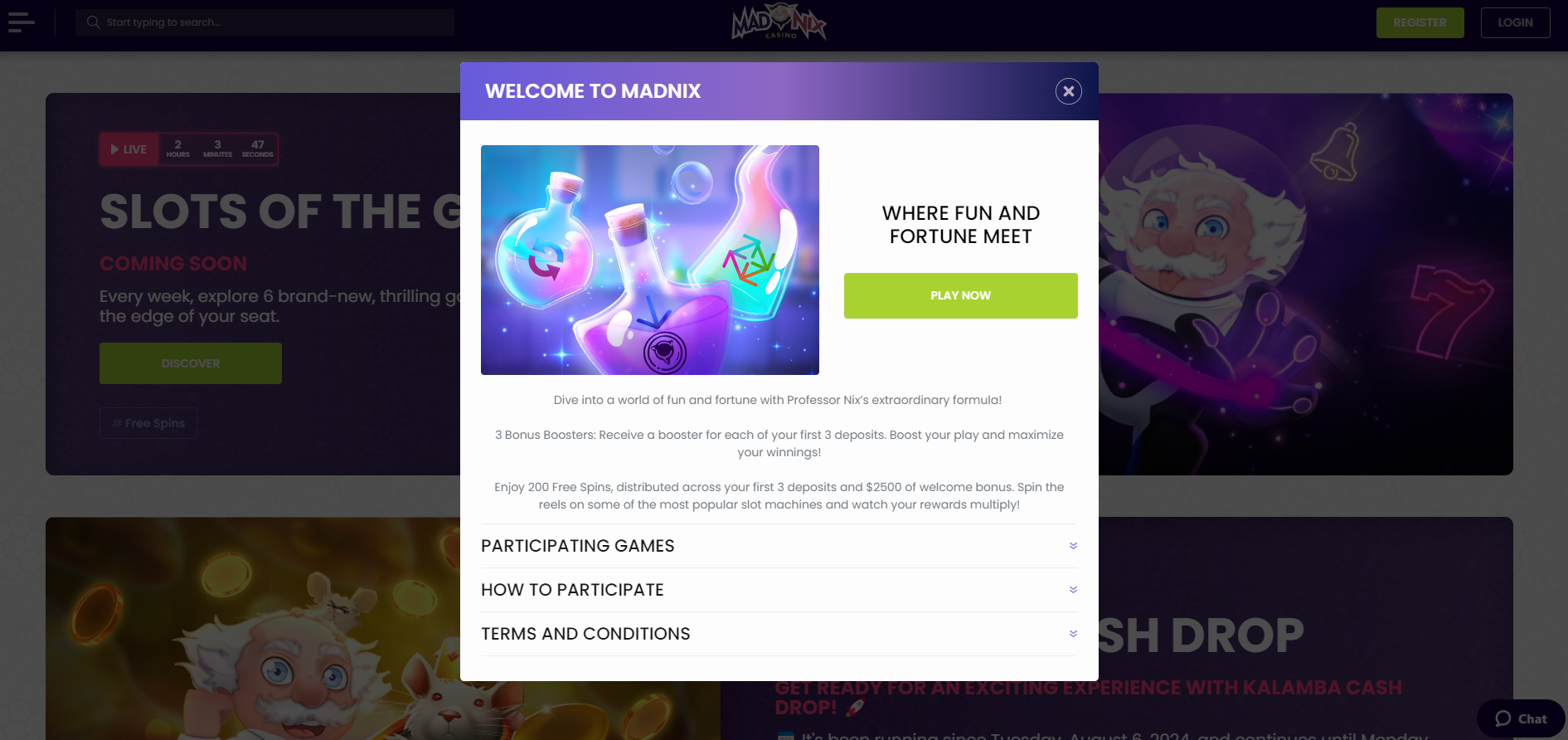 Madnix Casino — Welcome to Madnix, fioles bonus sans wager