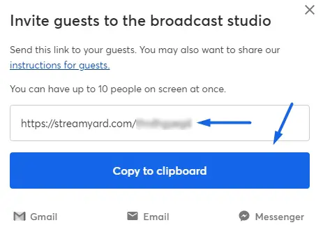 Cómo invitar a un invitado en Streamyard
